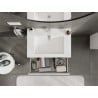 Mexen Orio Badezimmer-Schrank 70 cm mit Waschbecken Otis, 1 Schublade, Weiß Glanz - 91A10-07023-1-BF00-W18M00