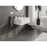 Mexen Orio Badezimmerschrank 70 cm mit Waschbecken Otis, 1 Schublade, weiß matt - 91A10-07023-1-BF01-W18M01
