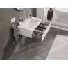 Mexen Orio Badezimmerschrank 70 cm mit Waschbecken Otis, 1 Schublade, weiß matt - 91A10-07023-1-BF01-W18M01
