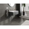 Mexen Orio Badezimmerschrank 70 cm mit Waschtisch Otis, 1 Schublade, Graphit matt/weiß matt - 91A10-07023-1-BF66-W18M01