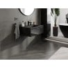 Mexen Orio Badezimmerschrank 70 cm mit Waschbecken Otis, 1 Schublade, schwarz glänzend/schwarz matt - 91A10-07023-1-BF70-W18M71
