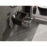 Mexen Orio Badezimmer-Schrank 70 cm mit Waschbecken Otis, 1 Schublade, Schwarz Matt - 91A10-07023-1-BF71-W18M71