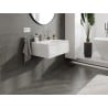 Mexen Orio Badezimmerschrank 70 cm mit Waschbecken Vela, 1 Schublade, Weiß Hochglanz - 91A10-07023-1-BF00-W23M00