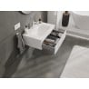Mexen Orio Badezimmerschrank 70 cm mit Waschbecken Vela, 1 Schublade, Weiß Hochglanz - 91A10-07023-1-BF00-W23M00