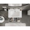 Mexen Orio Badezimmerschrank 70 cm mit Waschbecken Vela, 1 Schublade, Weiß Matt - 91A10-07023-1-BF01-W23M01