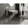Mexen Orio Badezimmerschrank 70 cm mit Waschbecken Vela, 1 Schublade, Graphit matt/weiß matt - 91A10-07023-1-BF66-W23M01