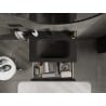 Mexen Orio Badschrank 70 cm mit Waschbecken Vela, 1 Schublade, schwarz glänzend/schwarz matt - 91A10-07023-1-BF70-W23M71