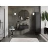 Mexen Orio Badezimmerschrank 70 cm mit Waschbecken Vela, 1 Schublade, schwarz matt - 91A10-07023-1-BF71-W23M71
