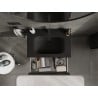 Mexen Orio Badezimmerschrank 70 cm mit Waschbecken Vela, 1 Schublade, schwarz matt - 91A10-07023-1-BF71-W23M71