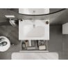 Mexen Orio Badezimmer-Unterschrank 70 cm mit Waschbecken Vela, 2 Schubladen, weiß glänzend - 91A10-07047-2-BFF00-W23M00