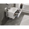 Mexen Orio Badezimmerunterschrank 70 cm mit Waschbecken Vela, 2 Schubladen, weiß matt - 91A10-07047-2-BFF01-W23M01