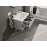 Mexen Orio Badezimmerschrank 70 cm mit Waschbecken Vela, 2 Schubladen, grau matt/weiß matt - 91A10-07047-2-BFF62-W23M01
