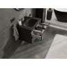 Mexen Orio Badezimmerschrank 70 cm mit Waschbecken Vela, 2 Schubladen, schwarz matt - 91A10-07047-2-BFF71-W23M71