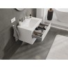 Mexen Orio Badezimmerunterschrank 70 cm mit Waschbecken Otis, 2 Schubladen, weiß glänzend - 91A10-07047-2-BFF00-W18M00