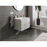 Mexen Orio Badezimmermöbel 70 cm mit Waschbecken Otis, 2 Schubladen, grau matt/weiß matt - 91A10-07047-2-BFF62-W18M01