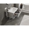 Mexen Orio Badezimmermöbel 70 cm mit Waschbecken Otis, 2 Schubladen, grau matt/weiß matt - 91A10-07047-2-BFF62-W18M01