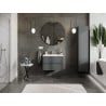Mexen Orio Badezimmerschrank 70 cm mit Waschbecken Otis, 2 Schubladen, Graphit Matt/Weiß Matt - 91A10-07047-2-BFF66-W18M01