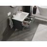 Mexen Orio Badezimmerschrank 70 cm mit Waschbecken Otis, 2 Schubladen, Graphit Matt/Weiß Matt - 91A10-07047-2-BFF66-W18M01