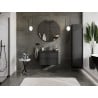 Mexen Orio Badezimmerschrank 70 cm mit Waschbecken Otis, 2 Schubladen, schwarz matt - 91A10-07047-2-BFF71-W18M71