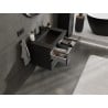 Mexen Orio Badezimmerschrank 70 cm mit Waschbecken Otis, 2 Schubladen, schwarz matt - 91A10-07047-2-BFF71-W18M71