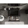 Mexen Orio Badezimmerschrank 70 cm mit Waschbecken Otis, 2 Schubladen, schwarz matt - 91A10-07047-2-BFF71-W18M71