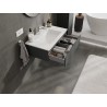 Mexen Orio Badezimmerschrank 80 cm mit Waschbecken Otis, 1 Schublade, Graphit matt/Weiß matt - 91A10-08023-1-BF66-W18M01