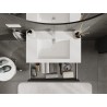 Mexen Orio Badezimmerunterschrank 80 cm mit Waschbecken Otis, 1 Schublade, graphit matt/weiß matt - 91A10-08023-1-BF66-W18M01