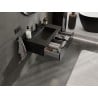 Mexen Orio Badezimmerschrank 80 cm mit Waschbecken Otis, 1 Schublade, schwarz glänzend/schwarz matt - 91A10-08023-1-BF70-W18M71