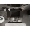 Mexen Orio Badezimmerschrank 80 cm mit Waschbecken Otis, 1 Schublade, schwarz glänzend/schwarz matt - 91A10-08023-1-BF70-W18M71