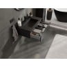 Mexen Orio Badezimmerschrank 80 cm mit Waschbecken Otis, 1 Schublade, schwarz matt - 91A10-08023-1-BF71-W18M71