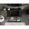 Mexen Orio Badezimmerschrank 80 cm mit Waschbecken Otis, 1 Schublade, schwarz matt - 91A10-08023-1-BF71-W18M71