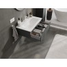 Mexen Orio Badezimmerschrank 80 cm mit Waschbecken Vela, 1 Schublade, Graphit matt/weiß matt - 91A10-08023-1-BF66-W23M01