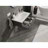 Mexen Orio Badezimmerunterschrank 80 cm mit Waschbecken Vela, 1 Schublade, Graphit matt/Weiß matt - 91A10-08023-1-BF66-W23M01