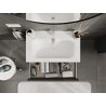 Mexen Orio Badezimmerschrank 80 cm mit Waschbecken Vela, 1 Schublade, Graphit matt/weiß matt - 91A10-08023-1-BF66-W23M01