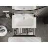 Mexen Orio Badezimmerunterschrank 80 cm mit Waschbecken Vela, 1 Schublade, Graphit matt/Weiß matt - 91A10-08023-1-BF66-W23M01