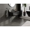 Mexen Orio Badezimmerschrank 80 cm mit Waschbecken Vela, 1 Schublade, Schwarz glänzend/Schwarz matt - 91A10-08023-1-BF70-W23M71