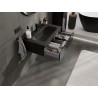 Mexen Orio Badezimmerschrank 80 cm mit Waschbecken Vela, 1 Schublade, Schwarz glänzend/Schwarz matt - 91A10-08023-1-BF70-W23M71