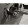 Mexen Orio Badezimmerschrank 80 cm mit Waschbecken Vela, 1 Schublade, schwarz matt - 91A10-08023-1-BF71-W23M71