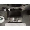 Mexen Orio Badezimmerschrank 80 cm mit Waschbecken Vela, 1 Schublade, schwarz matt - 91A10-08023-1-BF71-W23M71