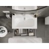 Mexen Orio Badezimmer-Schrank 80 cm mit Waschbecken Vela, 2 Schubladen, weiß glänzend - 91A10-08047-2-BFF00-W23M00
