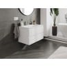 Mexen Orio Badezimmerschrank 80 cm mit Waschbecken Vela, 2 Schubladen, weiß matt - 91A10-08047-2-BFF01-W23M01