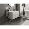Mexen Orio Badezimmerunterschrank 80 cm mit Waschbecken Vela, 2 Schubladen, graumatt/weiß matt - 91A10-08047-2-BFF62-W23M01