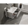 Mexen Orio Badezimmerunterschrank 80 cm mit Waschbecken Vela, 2 Schubladen, graumatt/weiß matt - 91A10-08047-2-BFF62-W23M01