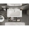 Mexen Orio Badezimmerunterschrank 80 cm mit Waschbecken Vela, 2 Schubladen, graumatt/weiß matt - 91A10-08047-2-BFF62-W23M01
