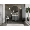 Mexen Orio Badezimmerschrank 80 cm mit Waschbecken Vela, 2 Schubladen, Graphit matt/weiß matt - 91A10-08047-2-BFF66-W23M01