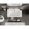 Mexen Orio Badezimmerschrank 80 cm mit Waschbecken Vela, 2 Schubladen, Graphit matt/weiß matt - 91A10-08047-2-BFF66-W23M01