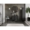 Mexen Orio Badezimmerschrank 80 cm mit Waschbecken Vela, 2 Schubladen, schwarz matt - 91A10-08047-2-BFF71-W23M71