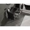 Mexen Orio Badezimmerschrank 80 cm mit Waschbecken Vela, 2 Schubladen, schwarz matt - 91A10-08047-2-BFF71-W23M71