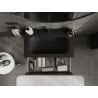 Mexen Orio Badezimmerschrank 80 cm mit Waschbecken Vela, 2 Schubladen, schwarz matt - 91A10-08047-2-BFF71-W23M71