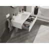 Mexen Orio Badezimmerschrank 90 cm mit Waschbecken Otis, 1 Schublade, weiß matt - 91A10-09023-1-BF01-W18M01